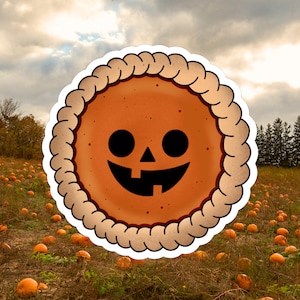 Pumpkin Pie Sticker | Pumpkin Spice Sticker | Jackolantern Sticker | Cute Halloween Sticker