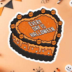 Every Day is Halloween Sticker | Halloween Cake Sticker | Spooky Cake Sticker | Cute Halloween Sticker