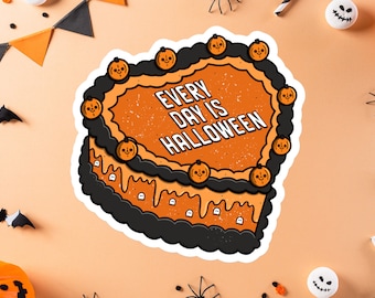 Every Day is Halloween Sticker | Halloween Cake Sticker | Spooky Cake Sticker | Cute Halloween Sticker