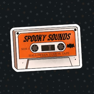Halloween Sounds Sticker | Spooky Sounds Tape | Retro Halloween Sticker | Halloween Nostalgia Sticker