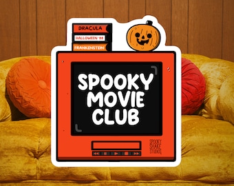 Spooky Movie Club Sticker | Original Art by Spooky Shake Studios