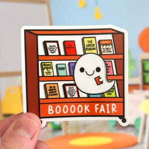 Spooky Book Fair Sticker | Retro Halloween Nostalgia