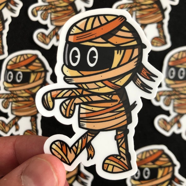 Halloween Mummy Sticker | Cute Halloween Sticker | Spooky Cute Sticker | Monster Sticker