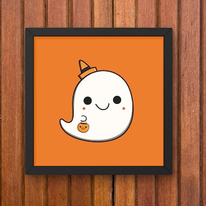 Little Ghost Print | Cute Halloween Ghost Print | Spooky Cute Print | Cute Halloween Art