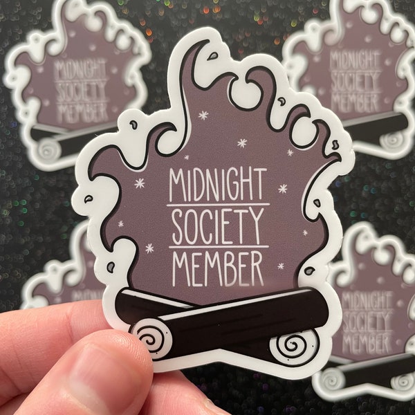 Midnight Society Sticker | SNICK Sticker | Spooky Campfire Sticker | Retro Horror Sticker |