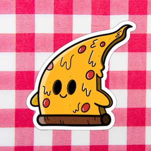 Pizza Ghost Sticker | Spooky Cute Sticker | Cute Pizza Sticker | Cute Ghost Sticker