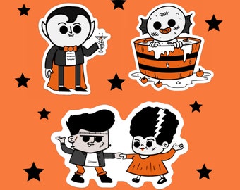 Halloween Party Sticker Pack | Monster Mash Stickers | Spooky Cute Stickers | Halloween Sticker Set