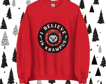I Believe in Krampus Sweatshirt | Original Art by Spooky Shake Studios