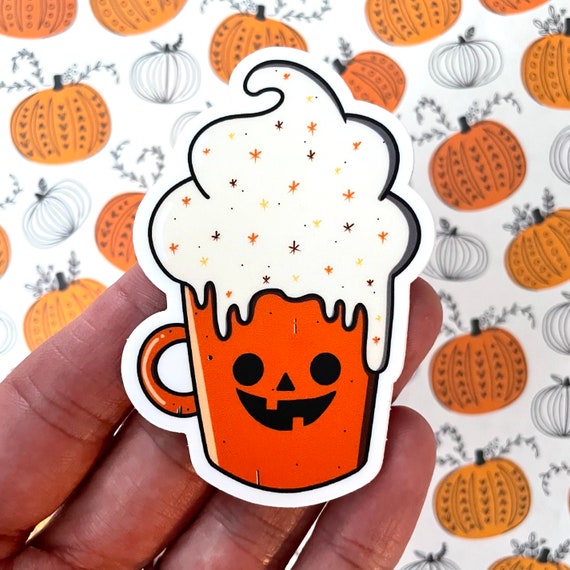 Pumpkin Spice Latte Sticker | Original Art by Spooky Shake Studios