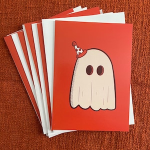 Set of 5 Spooky Cards | Ghost Birthday Card | Cute Halloween Card | Ghost Happy Birthday Card