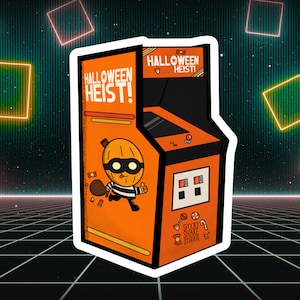 Halloween Video Game Sticker | Retro Halloween Sticker | Spooky Video Game | Halloween Arcade Game