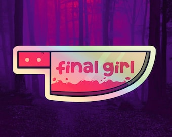 Final Girl Holographic Sticker  | Original Art by Spooky Shake Studios