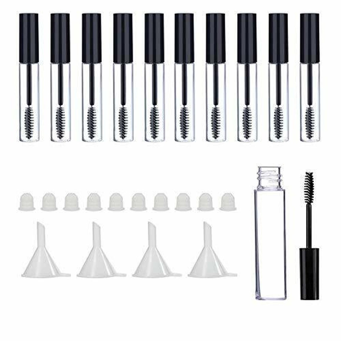10Pcs 10ml Empty Mascara Tube and Wand DIY Mascara Container Etsy