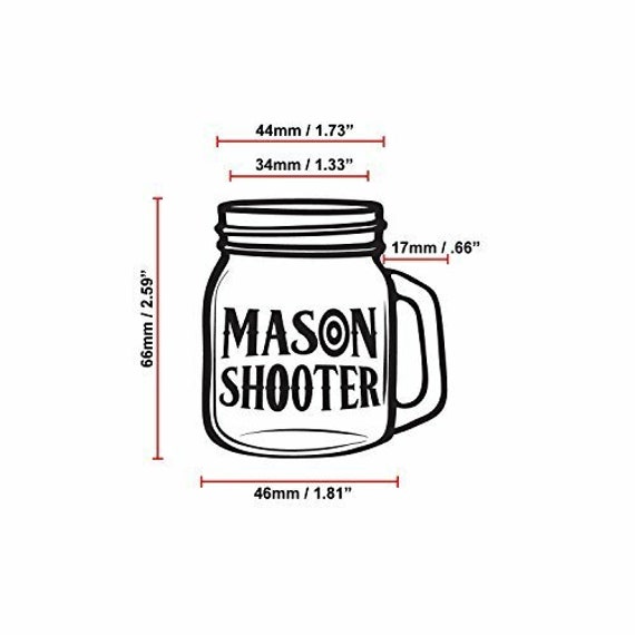2 oz, Mason Jar Shot Glasses with Handles and Silver Lids (Set of 8) Mini  Mason Shots Glass