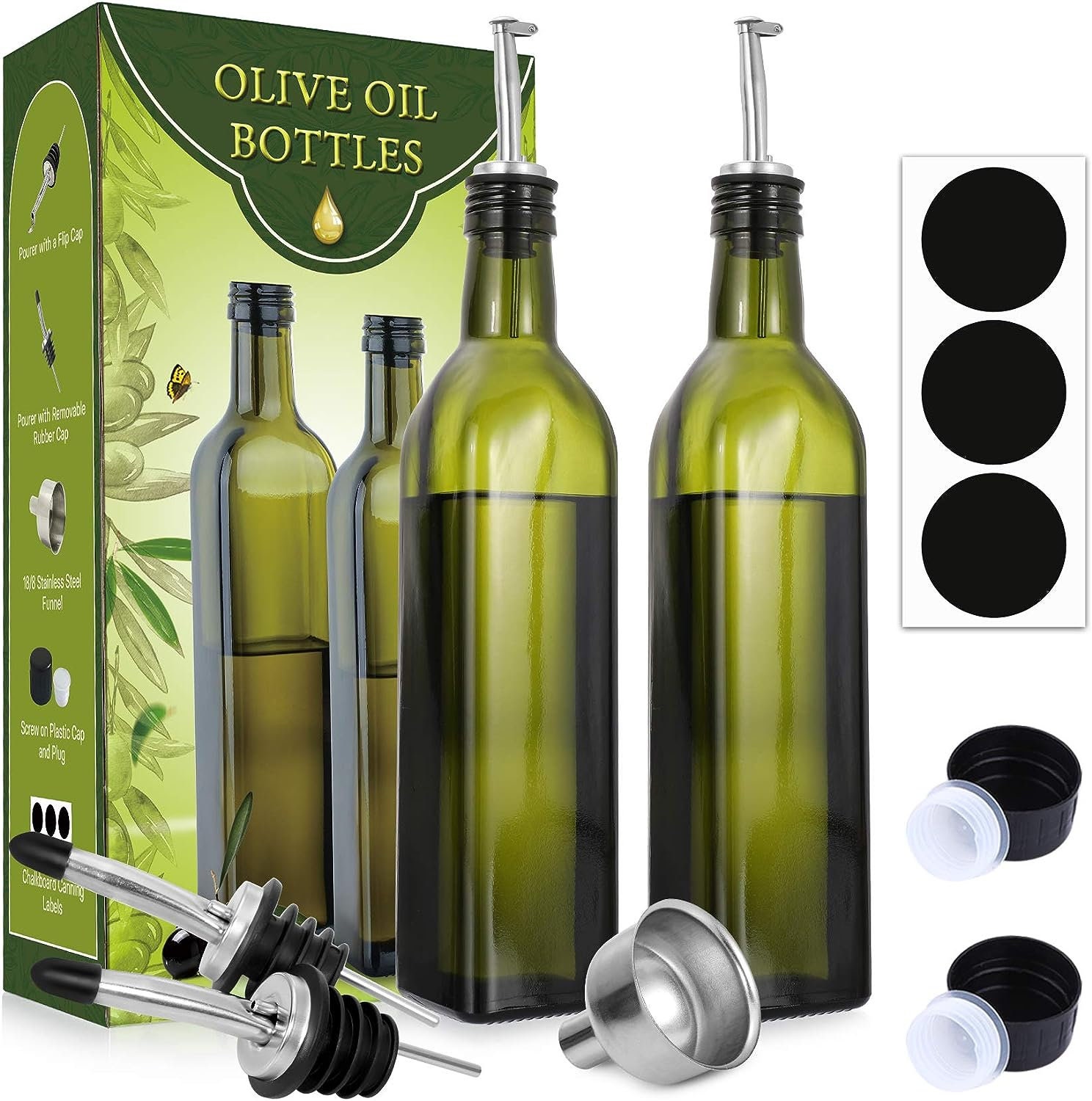 Bouteille de distributeur d'huile d'olive pack 2 - Distributeur d
