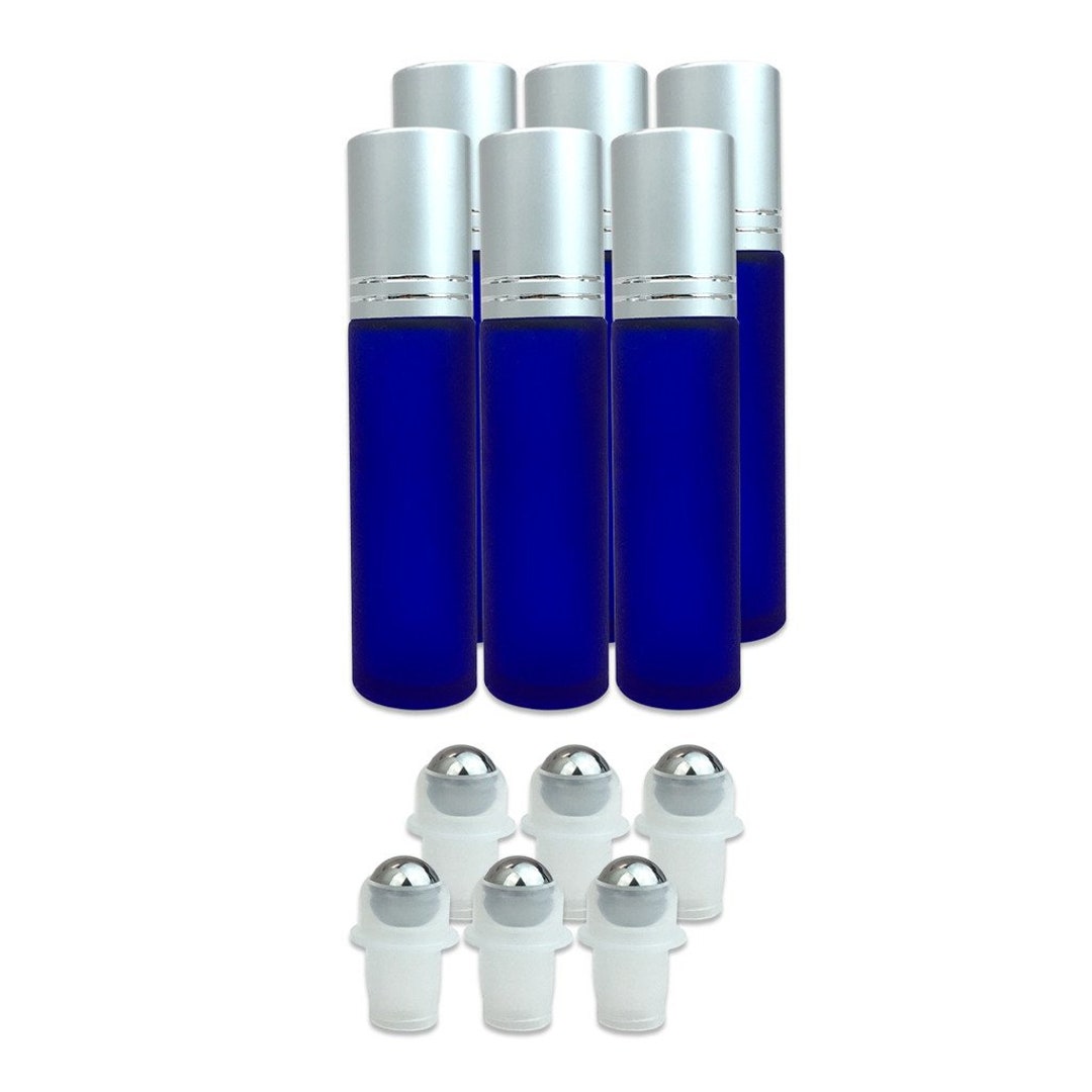 10ml Frosted Blue Roller Bottles for Essential Oils 12 PACK Etsy