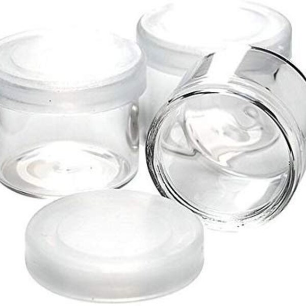 24 pcs, Glass Concentrate Jars with silicon Lids - Air Tight Medical Marijuana Cannabis Concentration Deb Jar