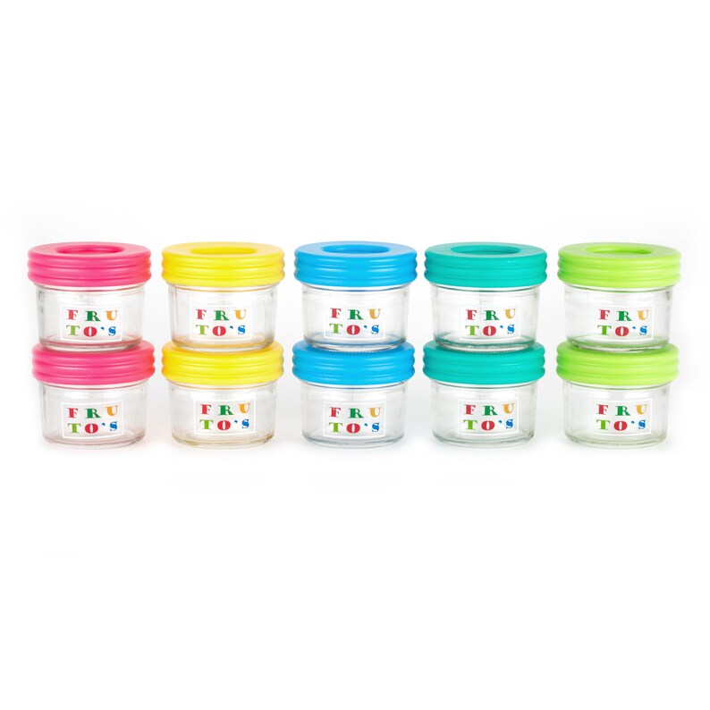 Glass Baby Food Storage Containers 4oz Set Contains 10 Etsy