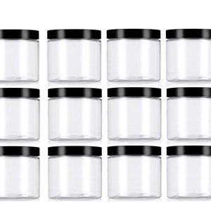 Habbi 24 Pack 6oz Slime Containers with Lids Plastic Jars