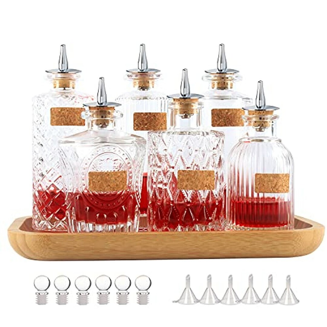 Bitters Bottle Set of 6 Dasher Bottles for Cocktails With Etsy