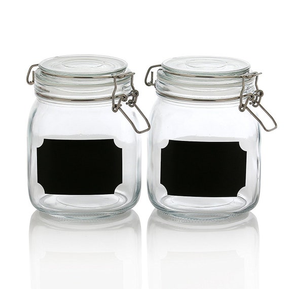 Wide Mouth Small Mason Jars with Airtight Lids, Labels and Measures - 8 oz  - [Set of 6] Airtight Canning Jars, Glass Jar 