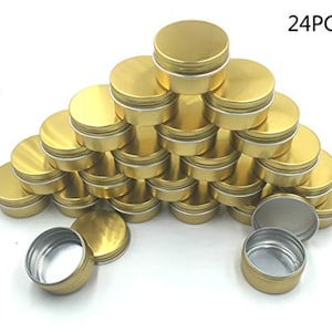 Gold Tin Flat Container, 1 oz