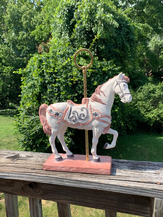 Vintage Carousel Horse Statue Austin Productions Horse Etsy