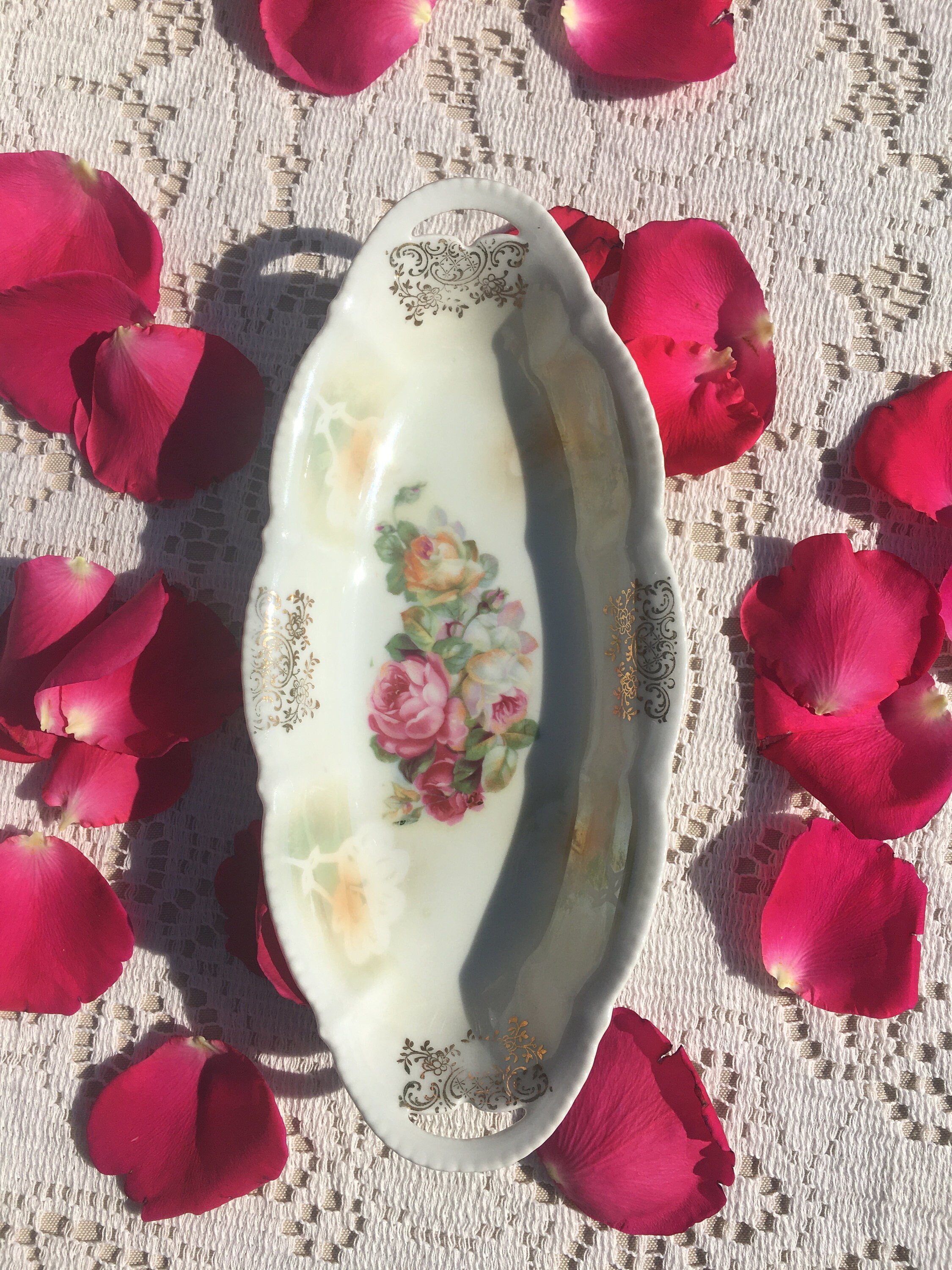 German Porcelain Celery Dish trinket dish floral dish Etsy