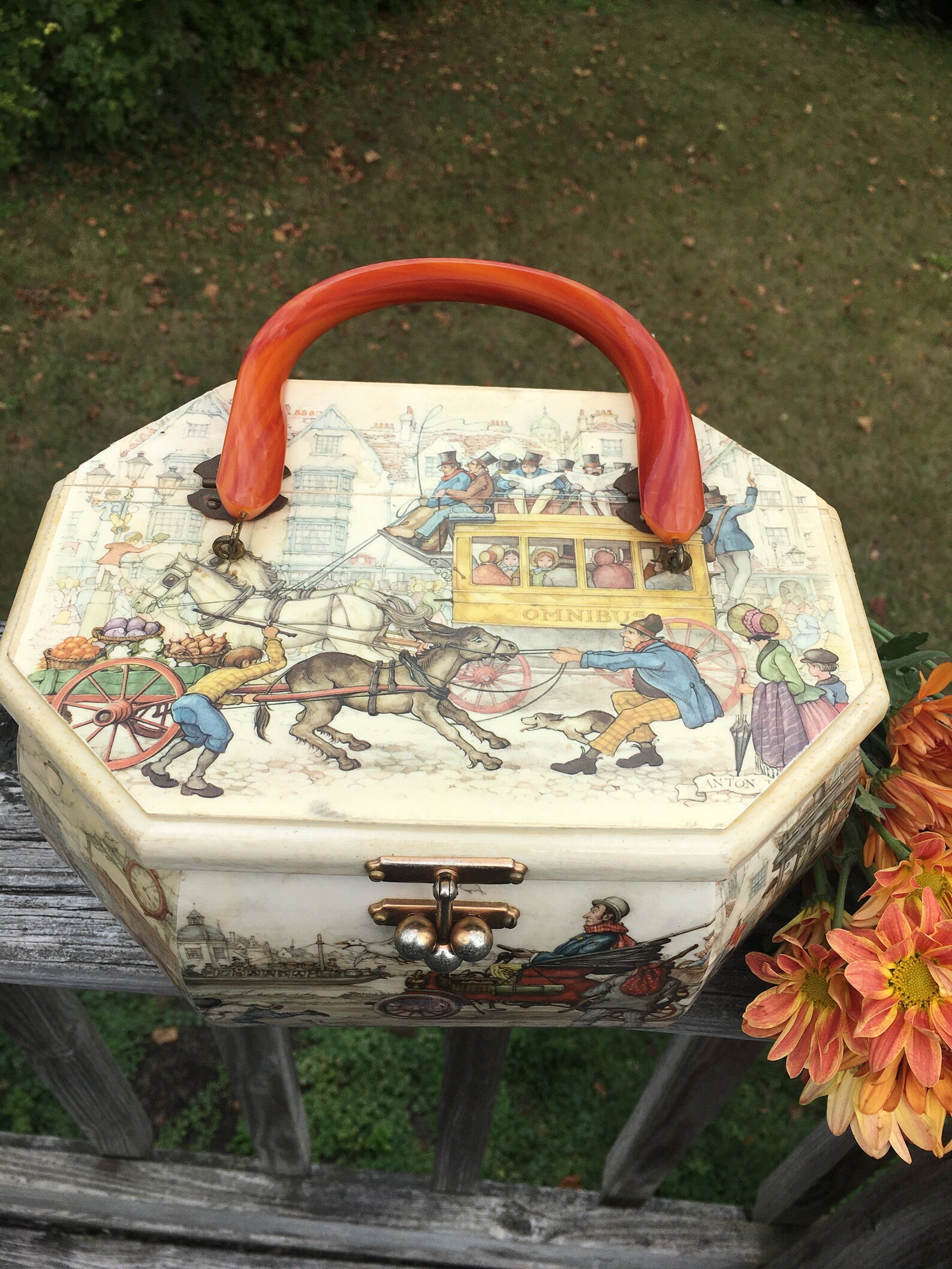 Amazing Vintage Anton Pieck Box Purse retro box purse Etsy