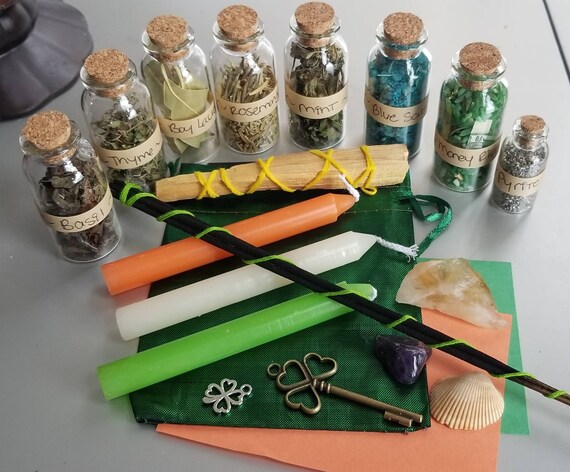 Abundance & Prosperity - Income and Employement Spell Kit / Witchcraft / Wicca / Hoodoo / Spells / Everything you need in one box!
