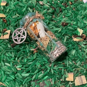 MONEY SPELL JAR / Witchcraft / Wicca / Pagan / Hoodoo / Spells / Ritual / Altar