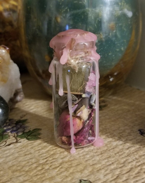 Love Spell Jar Attraction Witchcraft Wicca Pagan Etsy