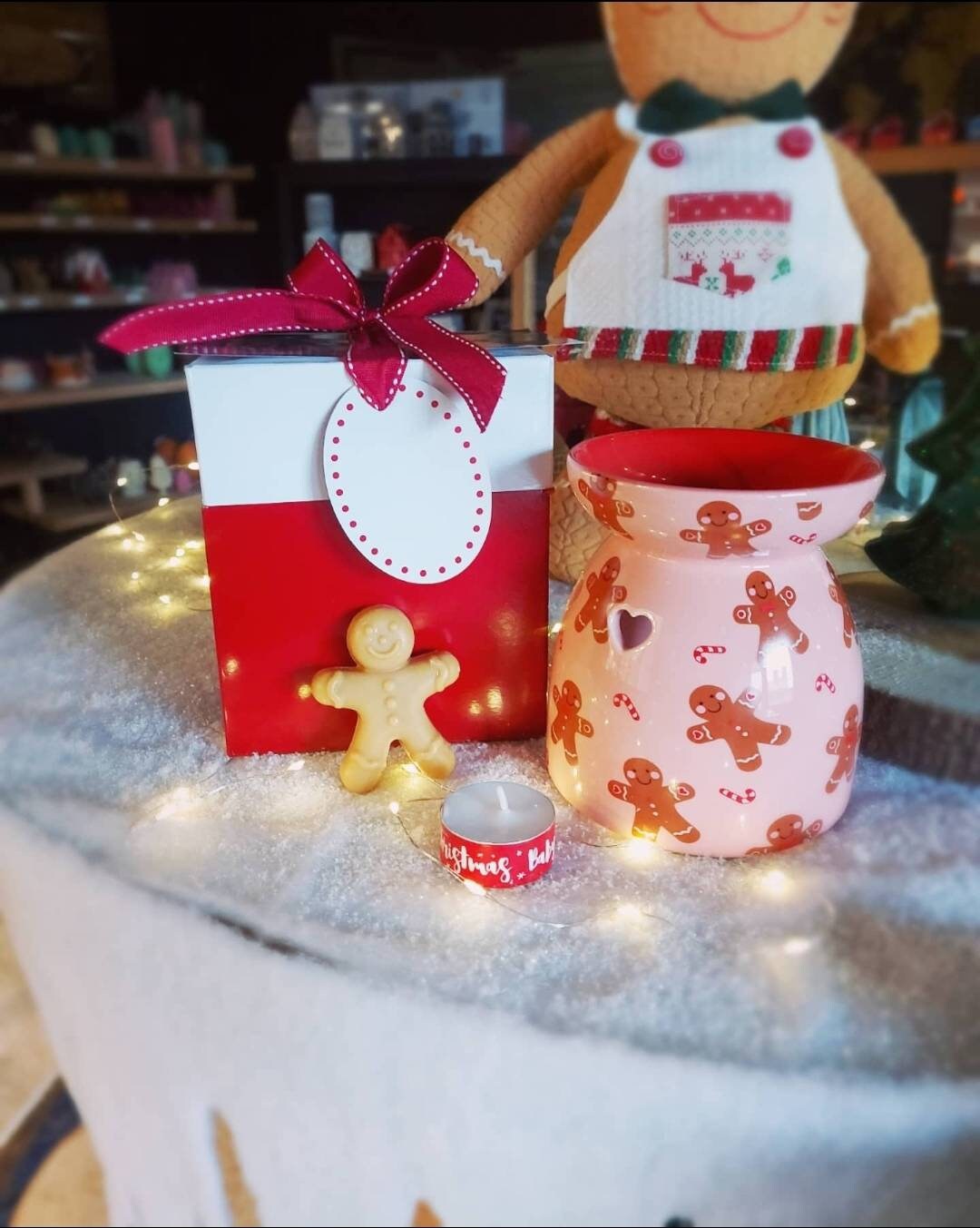 Coffret Cadeau Pain d'épices Gingerbread Fondants Parfumés Scented Wax Oil Burner Candle Galet Tarte