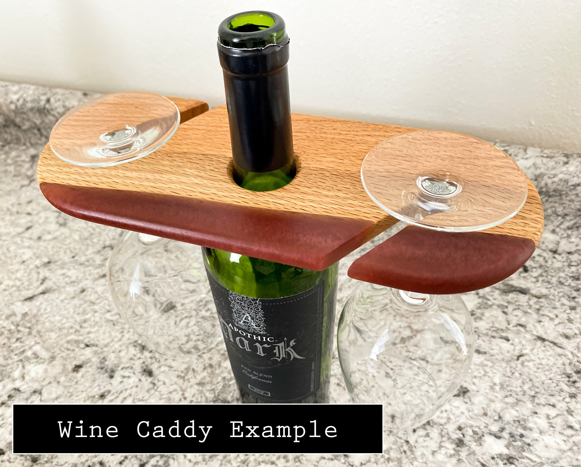 Handmade Wine Caddy Epoxy Resin and Walnut Wood Etsy