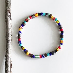 Men and women&#39;s multi color beaded bracelet | Unisex beaded bracelet | colorful fun bracelet
