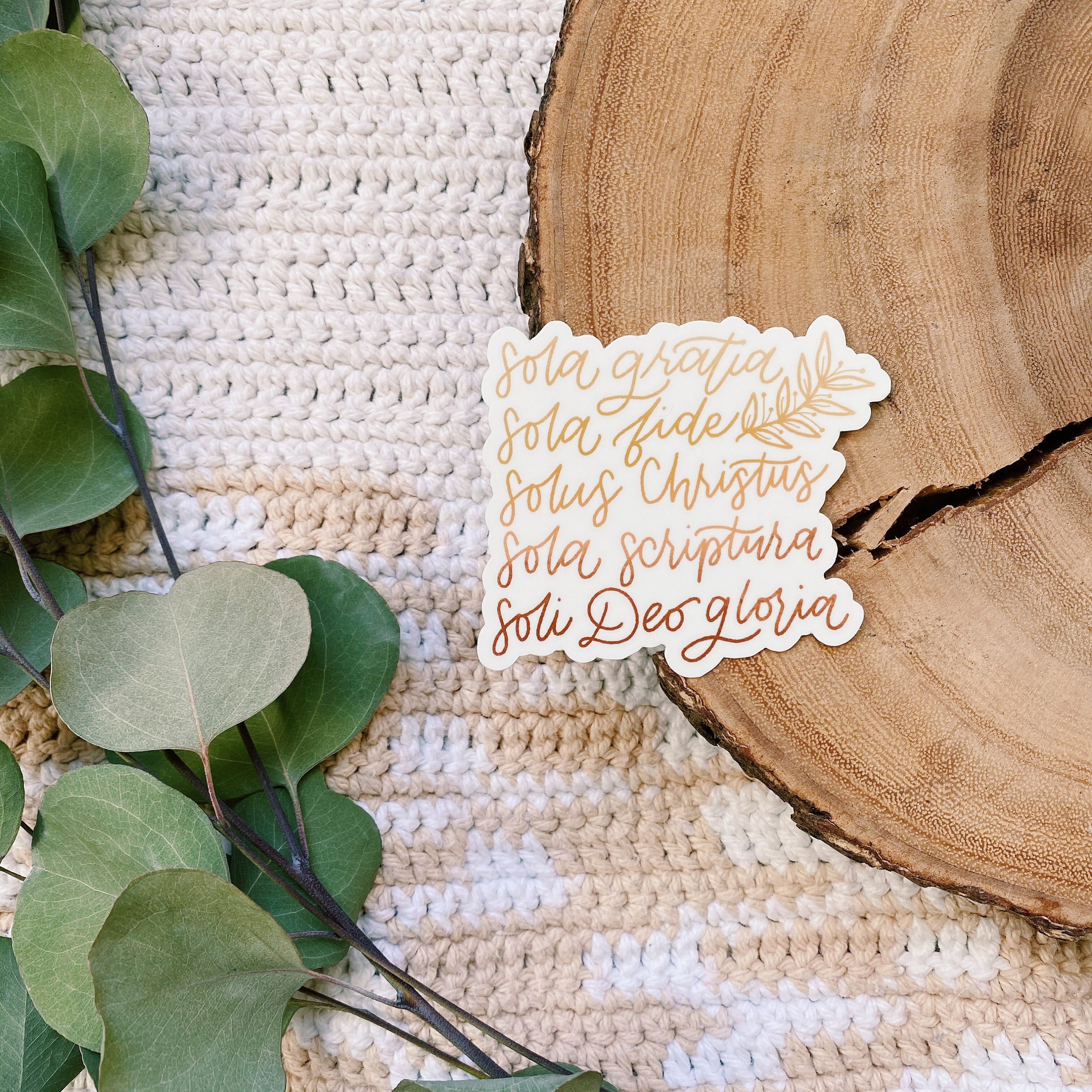 Ombré Five Solas of the Reformation Sticker | for laptops, notebooks,…