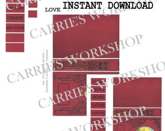 Vintage Book Covers Set 2, Digital Download, Digital File, Printable, Covers for Journals, Junk Journal Covers, Vintage