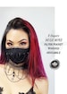 Gothic Victorian Lace Face Mask, Lolita Cotton Mask, Goth Chains and Beads Mask, 3 layers, Made In Canada by Triple Wish Decor