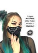 Goth Cotton Face Mask, Victorian Mask, 3 Layers, Lanyard Mask Holder, Alternative Mask, Reusable, By Triple Wish Decor 