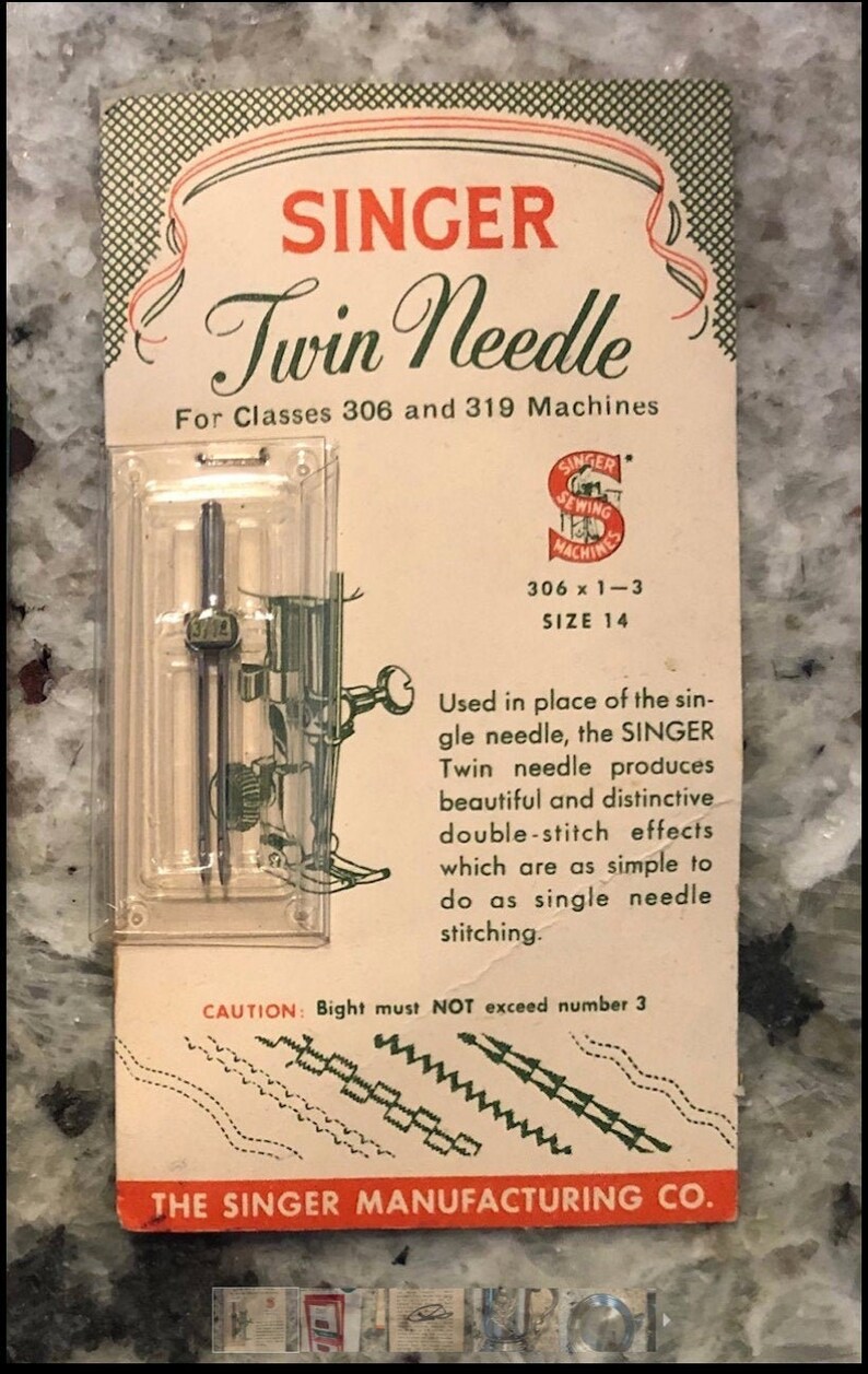 Vintage Singer Twin Needle No. 306 X 13 Size 14 in Original Etsy
