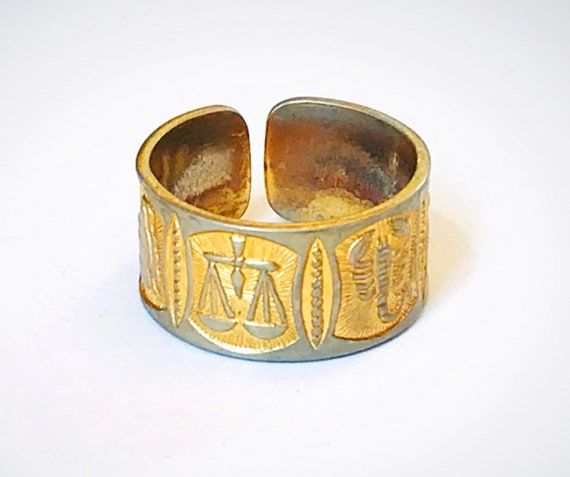Antique Spanish Sterling Silver and Gold Zodiac Ci