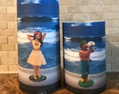 Dashboard Hula Girl and Guy, Choose your Set, Flameless Candles, Hula, Dashboard Hula Guy, Candles, Led Candles, Hawaiian Candles