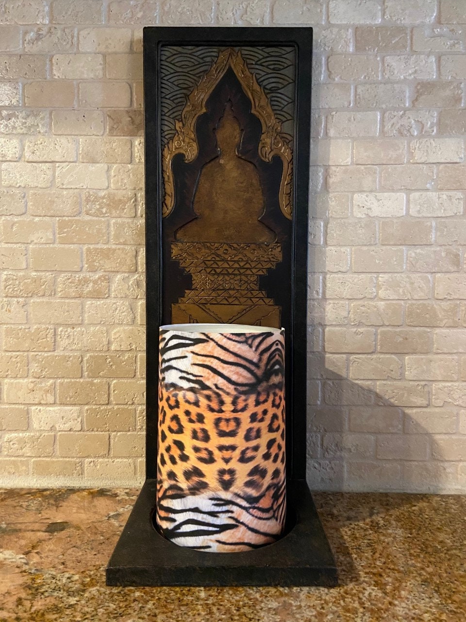 Wild Safari Flameless Candles Tiger Print Flameless Candle Etsy