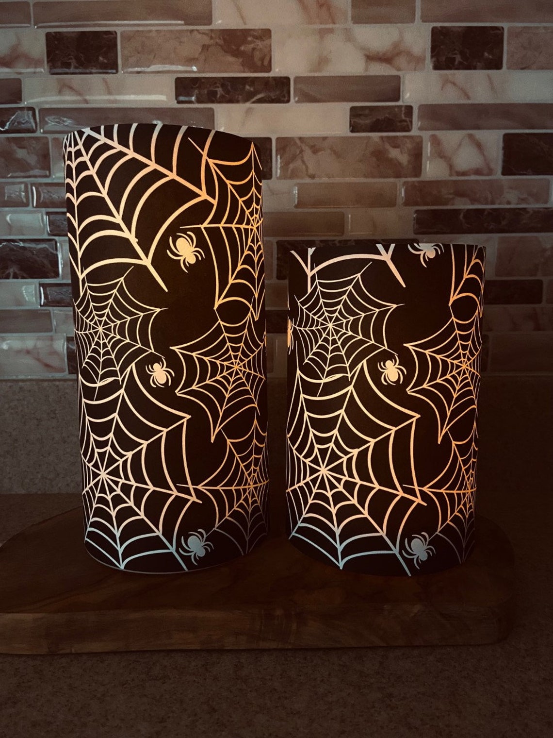 Spider s Set Flameless Candles Halloween Candles Etsy