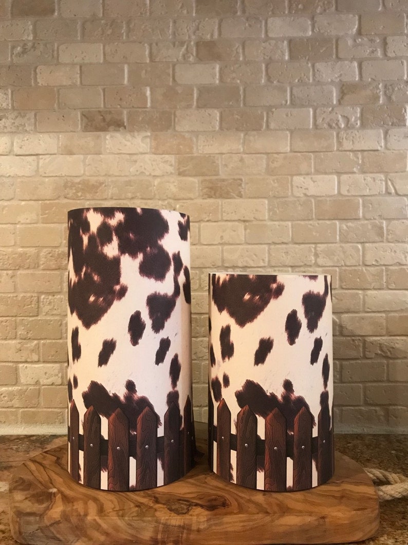Classic Cow Set Flameless Candles Country Flameless Candle | Etsy