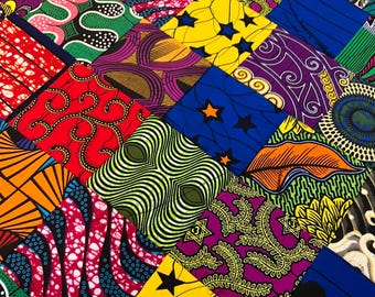 One-Yard Panel (1yd X 1yd) of Handmade African Wax Print Patchwork!