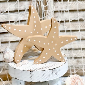 Starfish, beach decor, summer decor, ocean, beach theme, coastal decor, beach cottage, wood starfish