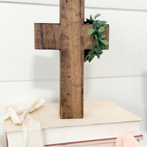 Wooden Cross Decor, Easter Decor, Baptism Confirmation Gift