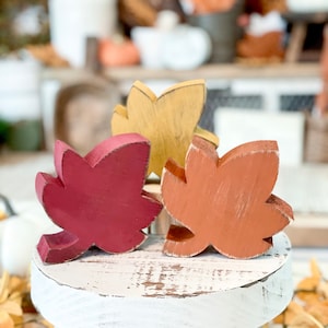 Leaf, wood leaf, fall tiered tray decor, fall decor, leaf decor, leaf theme, fall farmhouse, woodland theme decor, rustic decor, leaves