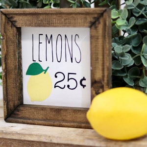 Reverse canvas signs, tiered tray decor, Spring decor, summer decor, farmhouse signs, reverse canvas, farmhouse decor, lemon decor, lemon